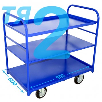 Тележка платформенная трехъярусная ТЯ 2 (г/п 300-550 кг, 600х900 мм, колёса на выбор) Тележка платформенная трехъярусная ТЯ 2 (г/п 300-550 кг, 600х900 мм, колёса на выбор)-0
