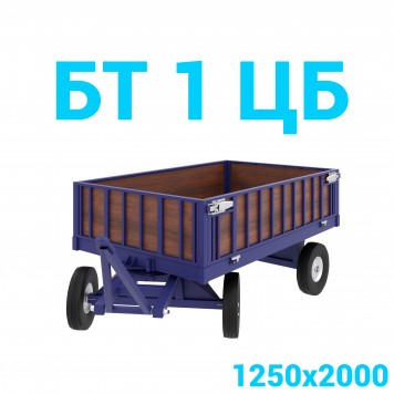 Тележка большегрузная с фанерным настилом и цельными бортами БТ 1 ЦБ 1250х2000-0
