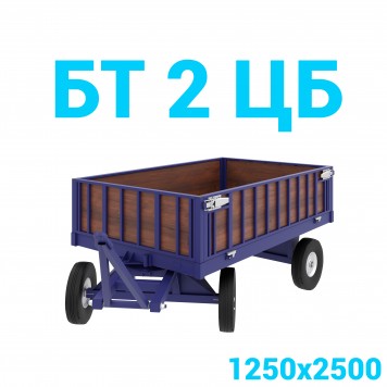 Тележка большегрузная с фанерным настилом и цельными бортами БТ 2 ЦБ 1250х2500-0