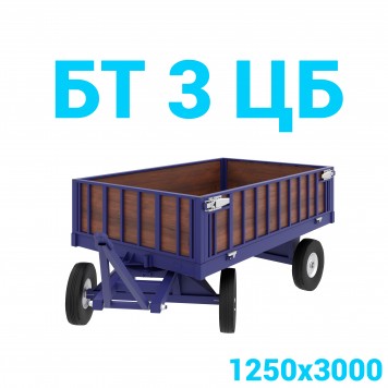 Тележка большегрузная с фанерным настилом и цельными бортами БТ 3 ЦБ 1250х3000-0