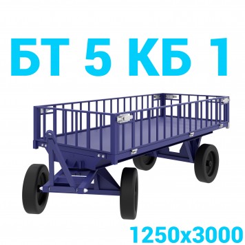 Тележка большегрузная с фанерным настилом и решетчатыми бортами БТ 5 КБ 1 1250х3000-0