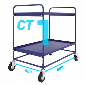 Тележка сервисная двухъярусная СТ 1 500х800-0
