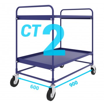 Тележка сервисная двухъярусная СТ 2 600х900-0