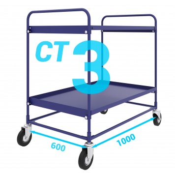 Тележка сервисная двухъярусная СТ 3 600х1000-0
