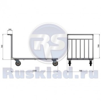 Тележка платформенная усиленная. ТТ 7 800х1400-1