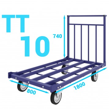 Тележка платформенная усиленная. ТТ 10 800х1800-0
