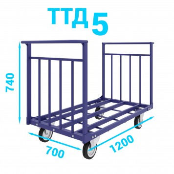 Тележка усиленная каркасная с двумя ручками. ТТД 5 700х1200-0