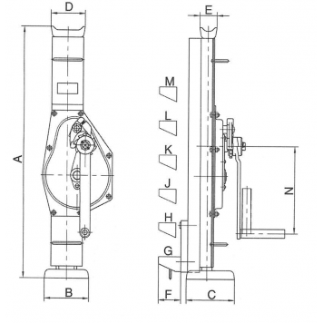 Домкрат реечный Pfaff-silberblau, модель STW-V 50 с переставным подхватом-1