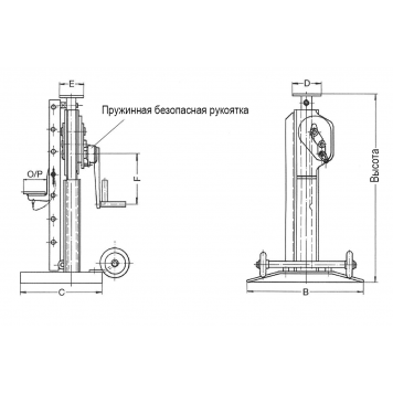 Домкрат кузовной модель KHB-2