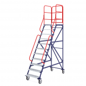 Передвижная лестница с платформой ЛР 10.1 (десять ступеней, один лестничный марш)