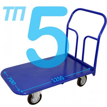 Тележка платформенная ТП 5 (г/п 300-550 кг, 700х1200 мм, колёса на выбор)-0