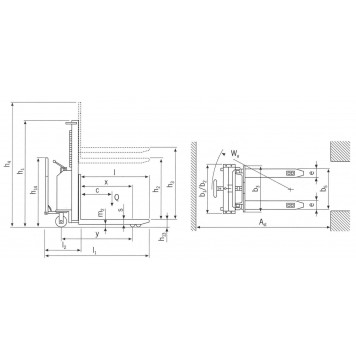 Штабелер с электроподъемом PFAFF EHH PS 1229 (г/п 1200 кг, в/п 2900 мм) Штабелер с электроподъемом PFAFF EHH PS 1229 (г/п 1200 кг, в/п 2900 мм)-1