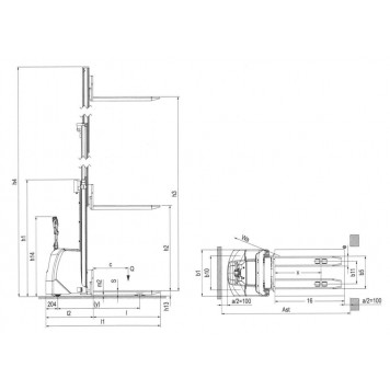 Самоходный штабелер EGV PSH 1616, 1625, 1629, 1635 (новая версия модели EGV EPH) Самоходный штабелер EGV PSH 1616, 1625, 1629, 1635 (новая версия модели EGV EPH)-2