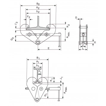 Балочный зажим Yale YC-3 г/п 3000 кг Балочный зажим Yale YC-3 г/п 3000 кг-1