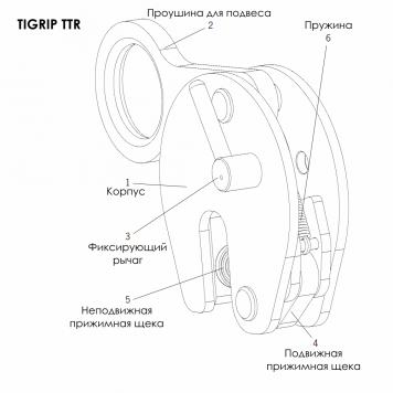 Захват балочный для вертикального перемещения Tigrip TTR-1