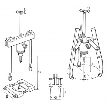 Съёмники гидравлические Yale серии BMZ, YHP-1