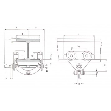 Крантележка Yale CTP 3-B 3000 кг с регулируемой шириной Крантележка Yale CTP 3-B 3000 кг с регулируемой шириной-1