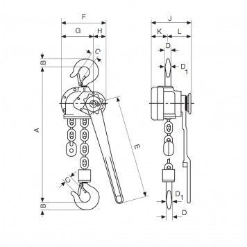 Таль ручная рычажная Yale PUL-LIFT D95 3000 (3 т) Таль ручная рычажная Yale PUL-LIFT D95 3000 (3 т)-3