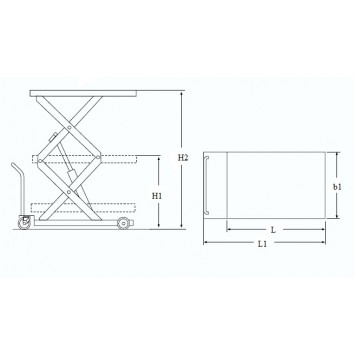 Передвижной подъемный стол PFAFF HF 045-155 DM с двойным ножничным подъемом Передвижной подъемный стол PFAFF HF 045-155 DM с двойным ножничным подъемом-1