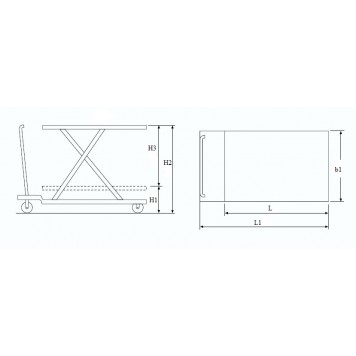 Передвижной подъемный стол PFAFF HF 050-090 SM с ножничным подъемом Передвижной подъемный стол PFAFF HF 050-090 SM с ножничным подъемом-1