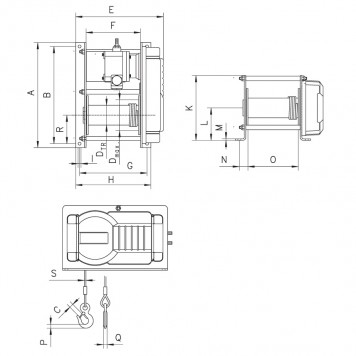 Лебедка электрическая Yale RPE 5-6 (г/п 500кг) Лебедка электрическая Yale RPE 5-6 (г/п 500кг)-1