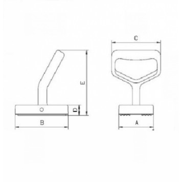 Клемма ручная магнитная Tigrip THM-2