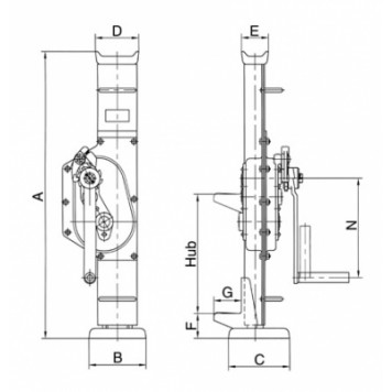 Домкрат реечный Pfaff-silberblau SJ 50 (г/п 5 000 кг)-1