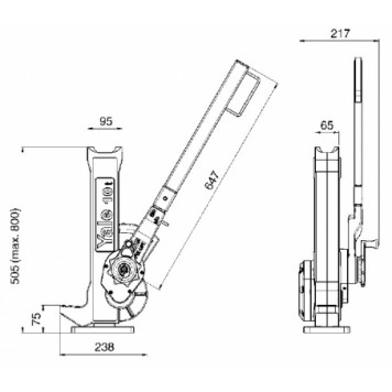 Домкрат механический Pfaff-silberblau Yaletaurus (г/п 10 000 кг)-1