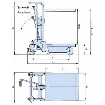 Передвижной подъемный стол PFAFF PRAKTIKUS HP 0412 Передвижной подъемный стол PFAFF PRAKTIKUS HP 0412-1