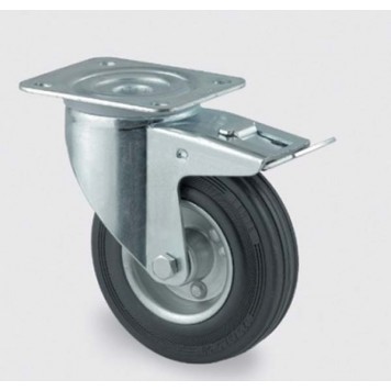 Колесо поворотное с тормозом SCb80 (200 мм - диаметр) промышленное Колесо поворотное с тормозом SCb80 (200 мм - диаметр) промышленное-0